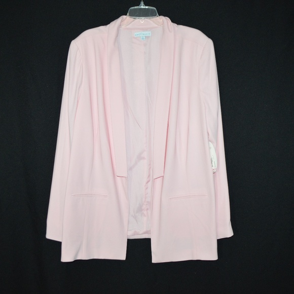 Boutique Jackets & Blazers - Boutique Rose Pink Open Front Career Blazer Jacket